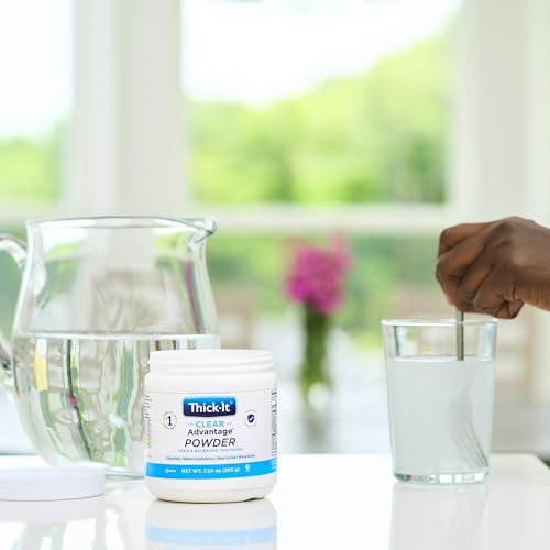 THICK-IT CLEAR ADVANTAGE FOOD & BEVERAGE THICKENER POWDER FOR DYSPHAGIA | FLAVORLESS | STABLE CONSISTENCY | 7.24 OZ JAR