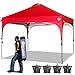 ABCCANOPY Outdoor Pop up Canopy Tent 10x10 Camping Sun Shelter-Series, Red