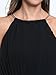 Persun Women's Open Shoulder Cut Out Back Pleated Chiffon Sleeveless Maxi Dress Black Large