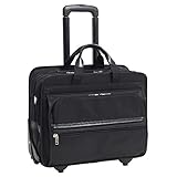 McKleinUSA FRANKLIN 56445 Black Nylon 17 Detachable-Wheeled Laptop Case US PATENT # 6,595,334