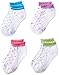 Hanes Ultimate Girls' 4-Pack Low-Cut Scallop Socks, Assorted, Small