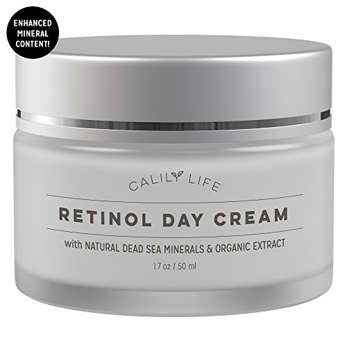 Calily Life Organic Anti-Aging Retinol Day Cream with Dead Sea Minerals, 1. 7 Oz. â€“ Anti-Wrinkle, Hydrates, Smooths, Regenerates and Strengthens - Non-Greasy, Fast Absorbing [ENHANCED]