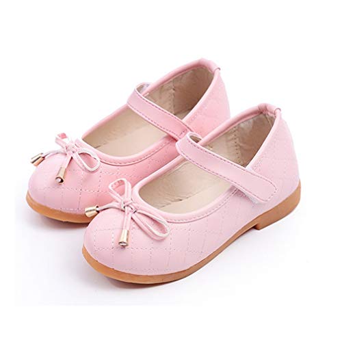 ALPHELIGANCE Girls Ballet Mary Jane Strap School Uniform Dress Flat Shoes (Toddler/Little Kid) Pink