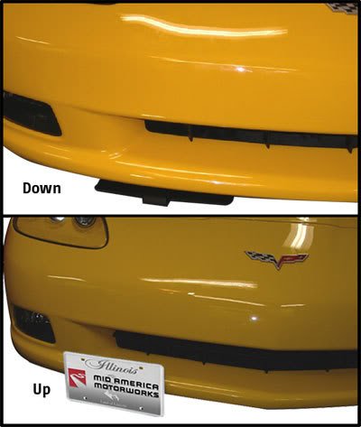 C5 and C6 Corvette Front Manual Retractable Plate by Altec Fits: All C5 97 through 04 Corvettes and 05 through 13 Base Coupe or Convertible Corvettes - Thumbnail 5