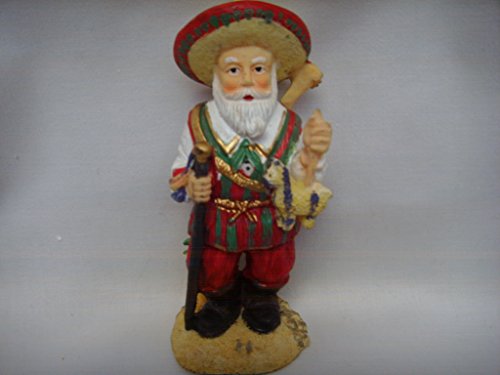International Santa Claus Resin Figurine 4.5" Collectible Christmas Home Decor ; Mexico Pancho Navidad