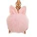 URSFUR Artificial Rabbit Ball Keychain Ear Pompom Phone Bag Charm Pendant