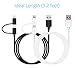 Skiva Apple MFi Certified Lightning Cables [2-Pack] USBLink Duo 2-in-1 Sync/Charge Cable (3.2 ft / 1m) with Lightning & microUSB for iPhone X 8 8Plus, Samsung S7 (1-Black & 1-White) [Model:CB149]