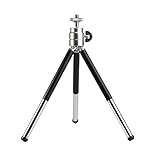 DeepLee 2017 New Lightweight Mini Tripod Stand with Aluminum Medal Head, 2-Section Legs and Latest-Design Double Locks for Mini Projector, Small Camera, Webcam, GoPro, Phone Holder