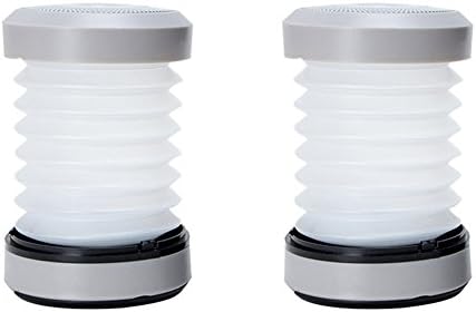 Chige 2 Pack LED Camping Lantern Mini Lights Flashlights, Collapsible Portable Waterproof Tent Light Emergency Light (2pcs Grey)