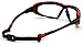 Pyramex Highlander Safety Eyewear, Clear Anti-Fog Lens With Black/Red Frame