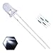 EDGELEC 100pcs 5mm White Lights LED Diodes Clear Round Lens 29mm Long Lead (DC 3V) +100pcs Resistors (for DC 6-12V) Included, Bright Bulb Lamps Light Emitting Diode