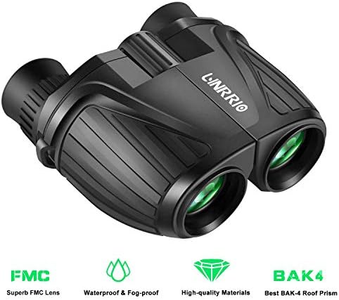 Binoculars,Compact Binoculars,High Power 10X25 Mini Binoculars, Waterproof Lightweight Binoculars for Adult,Telescope for Bird Watching Travel Outdoor Hiking Camping Hunting Concert Opera Sport