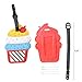 Mziart Funny Luggage Tags for Women Men Travel Baggage Tags Suitcase Bag Labels, Set of 5 (Icecream, Drinks, Popsicle)