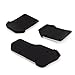 HDE 3 Piece Non Slip Pedal Kit Gas Clutch Brake Cover Pads for Manual Transmission Vehicles (Chrome and Black)