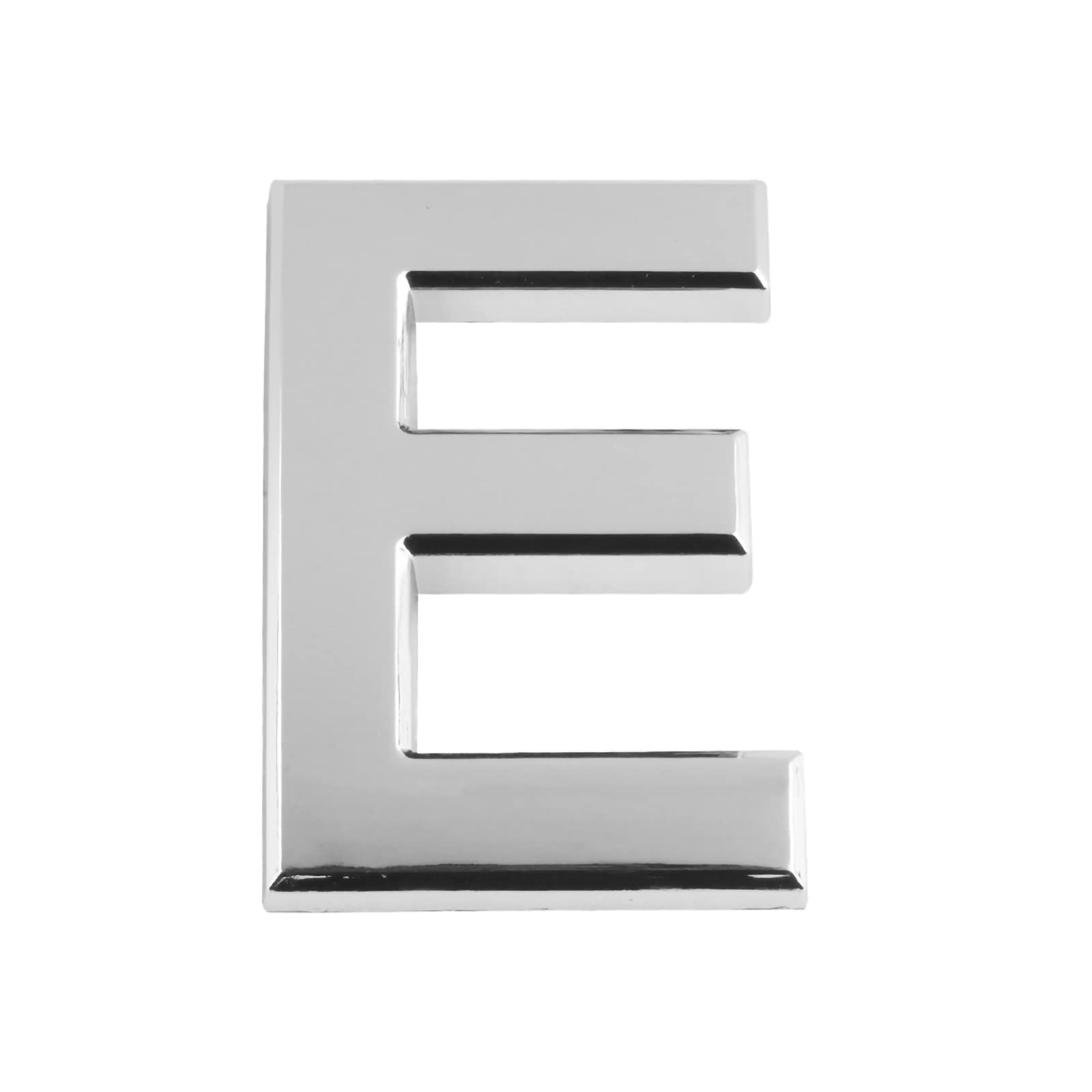 Larcele 1.96inch/5cm Self-Stick Modern House Number ABS Address Numbers Silver Mailbox Number 3 Pieces MPH-04(Letter E)