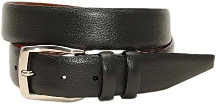 Torino Pebble Grained Calfskin Belt in Black (40, Black)