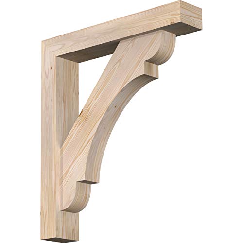 Ekena Millwork BKT0604X30X34OLY05SDF Olympic Block Smooth Bracket w/Offset Brac…