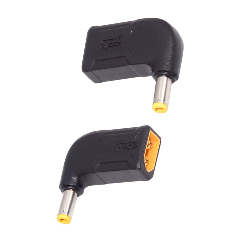 NFHK Adapter XT60 Male SC100 Protocol to DC 5.5x2.5mm Male Fast Charging Angled Horizontal Adapter for RC Lipo Battery Quadcopter Multicopter Aeromodelling