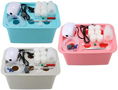 Farway Hydroponic Grow Box 6 Holes DWC Hydroponic System Kit Indoor Water Planting Container 3 Colors