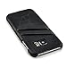 Samsung Galaxy S7 Card Case by Dockem- Vintage Synthetic Leather Wallet Case, Ultra Slim Professional Executive Snap On Cover with 2 Card Holder Slots, Black