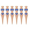 6pcs Novelty Bikini Lady Golf Tees Divot Tools Joke Xmas Gift Stag Party
