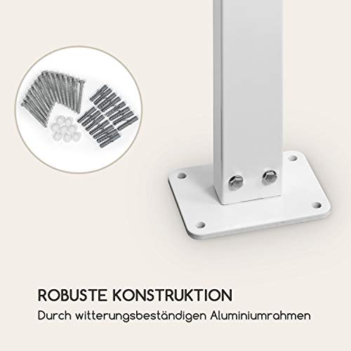 Blumfeldt Pantheon Solid Sky Amplio Pergola - Vordach Anbaupavillon, 300 x 300 cm, Regen- und Sonnenschutz, Rahmen… – Bild 8