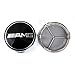 YIKA 4pcs for Mercedes 75mm Hub Cap Cover Car Logo Emblem Wheel Center for Benz A B C CLA CLS G M R S Center Cap Badge（Black AMG）