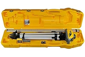 Spectra Precision LL100N-3 Laser Kit with HR320 Receiver, Grade Rod (Metric), Tripod & C59 Clamp — 1,150 ft Coverage, ±⅛″ Accuracy, Rugged Design - Entry Level - System Case