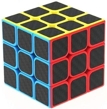 Protokart Premium High Speed Carbon Fiber 3x3 Magic Rubik Cube Puzzle Toy with Adjustable Speed, Brainstorming Puzzle Game Toy