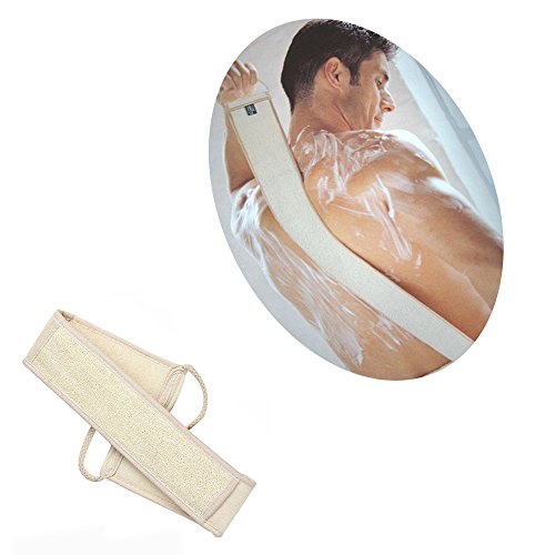 Exfoliating Loofah Back Scrubber for Shower, Body Scratcher Natural Luffa Reduce Back Acne, Exfoliate and Promote Circulation for Men and Women