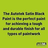 Autotek Professional High Covering Power Spray Paint Satin Black 500 ml view 12