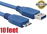 iMBAPrice Superspeed 5Gbps 10-Feet USB 3.0 A to Micro B Charger/Data/Sync Cable for Samsung Galaxy S5/Note 3/ Note 4, Blue (iMBA-U3MC-10BL)
