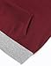 Women Sweatshirts,Timeson Women's V-Neck Long Sleeve 2 in 1 Style Pullover Hoodies with Kangaroo Pocket Wine XX-Large