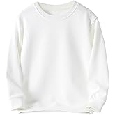 KISBINI Little Boys Crewneck Sweatshirt Long Sleeve Solid Tops for Kids