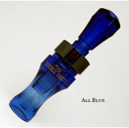 Buck Gardner Calls Perf Poly Double Nasty 2 Single Reed Call, Blue/Blue