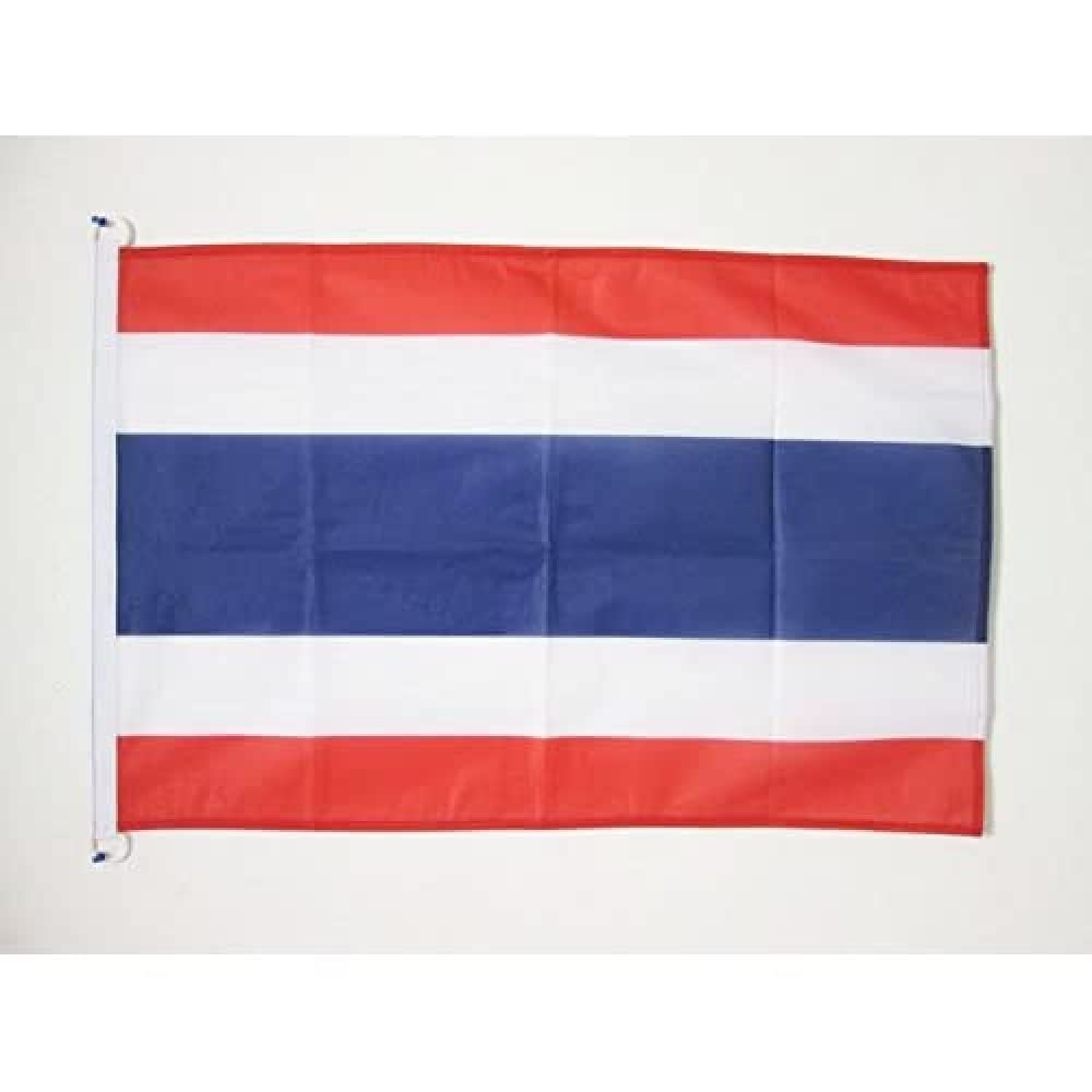 AZ FLAG - Thailand Flag - 2x3 Ft - For Outdoor - Thai Banner Knitted Polyester with Two Plastic Rings - Fade Resistant - Vivid Colors - 2' x 3' Feet - 90x60 Cm