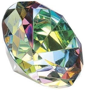 80mm Original Crystal Diamond Jewel Paperweight (Aurora Borealis)