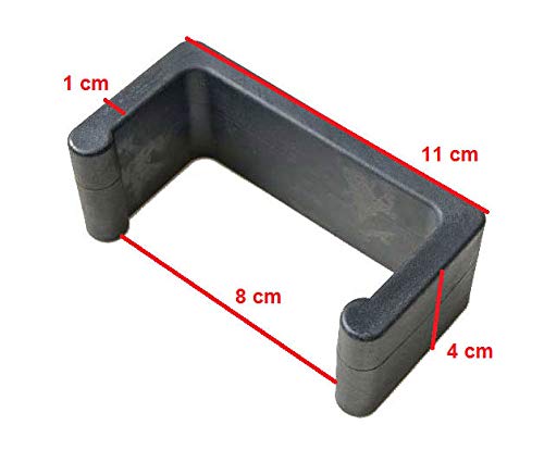 CLP Polyrattan Gartenmöbel Rundrattan-Verbindungsstück | Verbindungsklammer Gartenmöbel | Halteklammer für einzelne Elemente, Farbe:schwarz – Bild 8