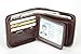 Admetus Wallet for Men Zipper Leather Wallet for Men Bifold RFID Blocking Card Holder Brown-22