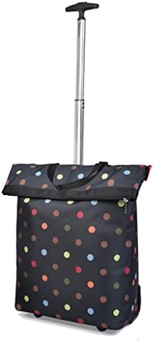 ZJⓇ Hand Cart Little Pull The Car Lever Car Travel Pouch Hand Truck Trolley Fold Portable Shopping Cart Folding Luggage Cart with Bag && (Color : A)