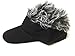 Flair Hair Men's Black Visor and Hair, Grey, One Size