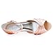ELEGANTPARK HP1623 Pink Sandals for Women Peep Toe Wedding Shoes for Bride Mid Heel Bridal Sandals Rhinestones Satin Evening Party Dress Shoes Pumps Blush US 10