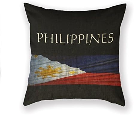 Standard New Arrival Pillowcase Philippines Filipino Flag Throw Pillow 18 X 18 Square Cotton Linen Pillowcase Cover Cushion