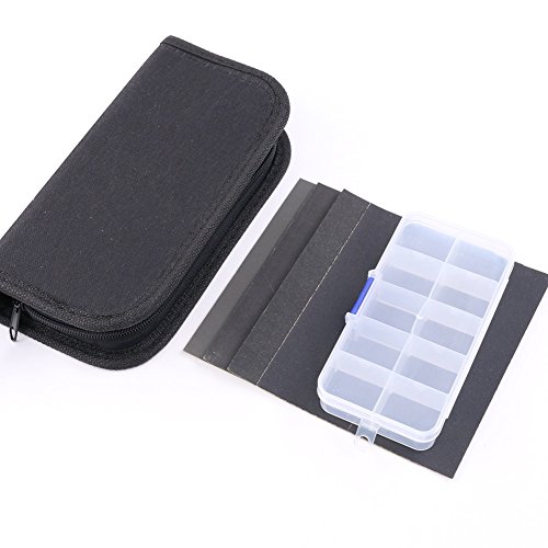 image for Swpeet 18Pcs Needle File Set with 4 Pcs Sandpaper, Mini Assorted Wood 