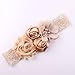 Ever Fairy Chiffon Lace Flower Baby Girls Turban Headband Head Wrap Hair Band With Pearl(2 Pack)