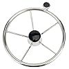 Amarine-made-5-spoke-13-12-Inch-Destroyer-Style-Stainless-Boat-Steering-Wheel-with-M-Size-Knob-9310SRF1