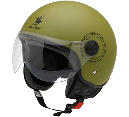 title=Rodeo Drive Casco Moto RD104plus, Verde militare, L