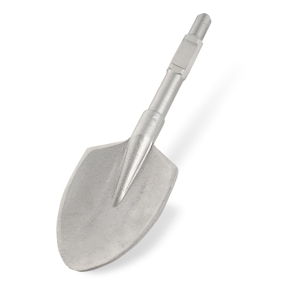 Hoteche 65 Electric Picks Heart Spade - 30 x 435 x 135 mm, Suitable for 65, 95, 115 Electric Picks, Ideal Spade Chisel for Hard and Frozen Floors, Packed in Attractive Colour Box
