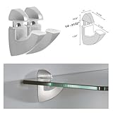 Dolle SCOOP Silver Adjustable Glass Shelf Brackets - Pair