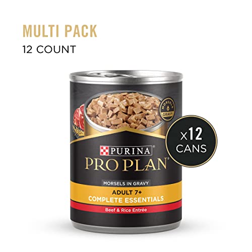 Purina Pro Plan High Protein Senior Wet Dog Food, Beef and Rice Entree
